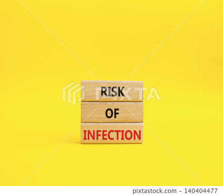 Risk of Infection symbol. Wooden blocks with words Risk of Infection. Beautiful yellow background. Medicine and Risk of Infection concept. Copy space. Risk of Infection symbol. Wooden blocks with words Risk of Infection. Beautiful yellow background. Medicine and Risk of Infection concept. Copy space. 140404477