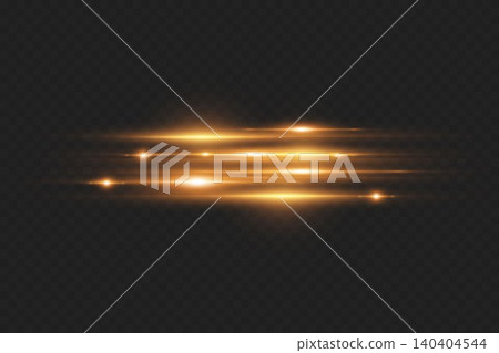 Golden horizontal light streaks and lens flare effects generating a dynamic abstract background Golden horizontal light streaks and lens flare effects generating a dynamic abstract background 140404544