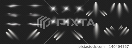 Light effects collection with lens flare, starburst, and spotlight beams for overlays Light effects collection with lens flare, starburst, and spotlight beams for overlays 140404567