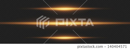 Golden light streaks glowing on a transparent background, digitally created optical flare effect Golden light streaks glowing on a transparent background, digitally created optical flare effect 140404571