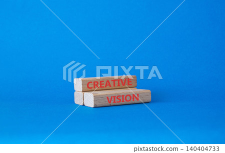 Creative Vision symbol. Concept word Creative Vision on wooden blocks. Beautiful blue background. Business and Creative Vision concept. Copy space Creative Vision symbol. Concept word Creative Vision on wooden blocks. Beautiful blue background. Business and Creative Vision concept. Copy space 140404733