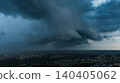 Drone shot of Storm Over City 140405062