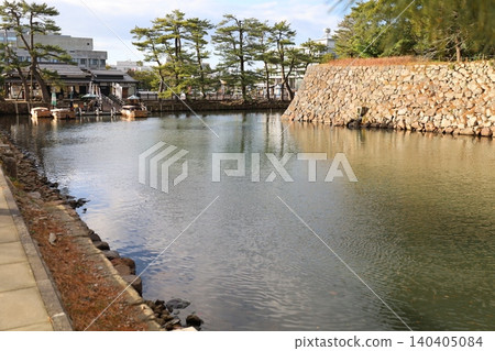 島根縣松江市松江城景色。 島根縣松江市松江城景色。 140405084