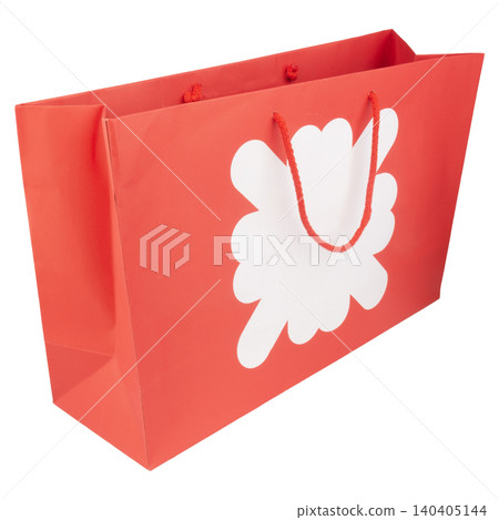 Red paper shopping bag isolated on white background Red paper shopping bag isolated on white background 140405144