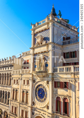 St Mark's Clock tower on Piazza San Marco in Venice, Italy St Mark's Clock tower on Piazza San Marco in Venice, Italy 140405305
