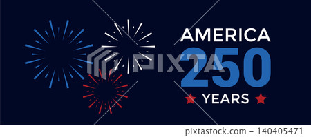 USA anniversary 250 years happy Independence Day firework vector illustration USA anniversary 250 years happy Independence Day firework vector illustration 140405471
