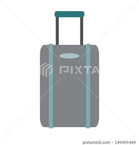 grey suit case isolated vector illustration 140405489