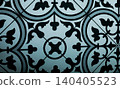 Vintage ceramic tile floor pattern texture with mediterranean design. 140405523