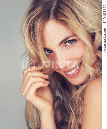 Beauty, hair care and portrait of woman with smile for hairdresser, growth and keratin treatment. Female person, happy and face with confidence for salon, shine and cosmetics on white background Beauty, hair care and portrait of woman with smile for hairdresser, growth and keratin treatment. Female person, happy and face with confidence for salon, shine and cosmetics on white background 140405851