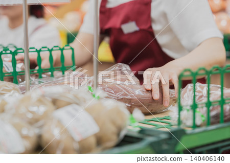 Product display in a supermarket Product display in a supermarket 140406140