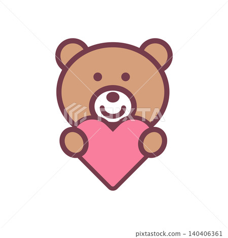 A bear icon holding a heart (with outline) A bear icon holding a heart (with outline) 140406361