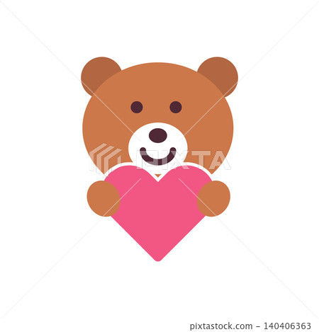 A bear icon holding a heart (without outline) A bear icon holding a heart (without outline) 140406363