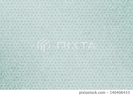 Background image 17: A delicate, shimmering pattern in a pale bamboo green overlaid with a light blue-green hemp leaf pattern. Background image 17: A delicate, shimmering pattern in a pale bamboo green overlaid with a light blue-green hemp leaf pattern. 140406433