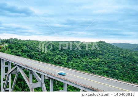 The Bacunayagua Bridge, located in Cuba, is the highest bridge on the island. The Bacunayagua Bridge, located in Cuba, is the highest bridge on the island. 140406913