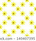 Spring flowers. Seamless watercolor pattern with yellow lesser celandine flowers in a checkerboard layout. Perfect for fabric, wallpaper, wrapping paper and stationery design. 140407395