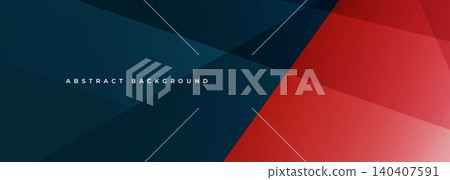 Abstract geometric background with dark blue and red polygons 140407591