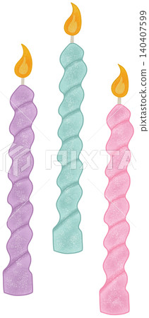 three color birthday candles three color birthday candles 140407599
