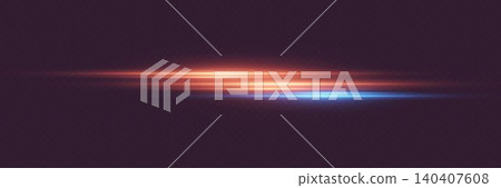 Glowing light lines creating dynamic streaks and a futuristic lens flare 140407608