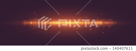 Abstract golden light beam generating a dynamic lens flare effect on a dark background Abstract golden light beam generating a dynamic lens flare effect on a dark background 140407611