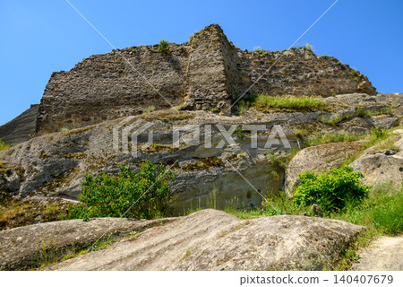 Uplistsikhe cave complex, ancient rock-hewn town and one of the oldest settlements near the town of Gori in Georgia 140407679