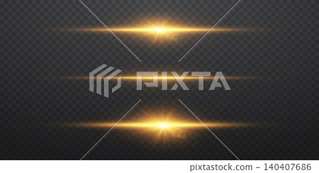 Golden light flares illuminating a transparent background, creating glowing special effects Golden light flares illuminating a transparent background, creating glowing special effects 140407686