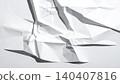 Torn and crumpled white paper with dramatic shadows on bright background 140407816