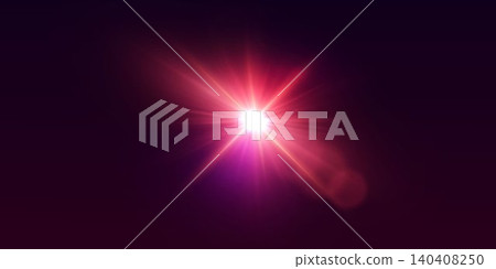 Glowing bright red light creating abstract speed lines on a dark background 140408250