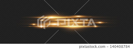 Abstract horizontal yellow light beams creating motion blur effect on dark background Abstract horizontal yellow light beams creating motion blur effect on dark background 140408784