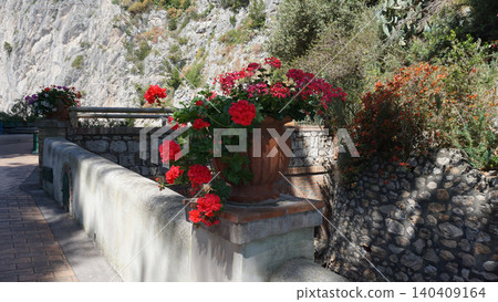 Beautiful public garden in Capri island - Giardini di Augusto Beautiful public garden in Capri island - Giardini di Augusto 140409164