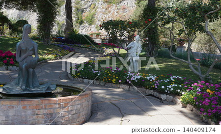 Beautiful public garden in Capri island - Giardini di Augusto Beautiful public garden in Capri island - Giardini di Augusto 140409174
