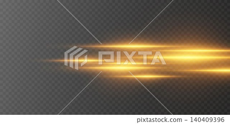 Golden glowing lines creating a fast movement abstract visual effect 140409396