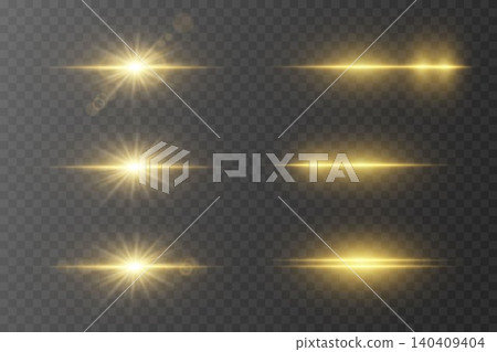 Abstract yellow golden light source effects appearing on transparent background Abstract yellow golden light source effects appearing on transparent background 140409404
