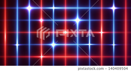 Abstract background showing intersecting glowing neon red and blue lines with bright flares Abstract background showing intersecting glowing neon red and blue lines with bright flares 140409504