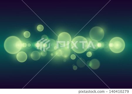 Abstract green bokeh lights creating a vibrant and clean horizontal background 140410279