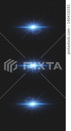 Blue starburst illumination with glowing lens flares and lines creating a graphic element set Blue starburst illumination with glowing lens flares and lines creating a graphic element set 140410281