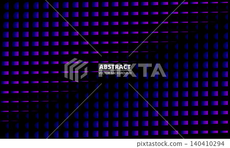 Dark abstract composition with a repeating grid of glowing purple and blue rectangular lights on a black background, creating a futuristic digital texture with strong contrast Dark abstract composition with a repeating grid of glowing purple and blue rectangular lights on a black background, creating a futuristic digital texture with strong contrast 140410294