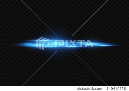 Blue horizontal glowing light lines creating a dynamic speed effect Blue horizontal glowing light lines creating a dynamic speed effect 140410558