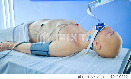 Medical training mannequin featuring intubation tube and vital sign monitors Medical training mannequin featuring intubation tube and vital sign monitors 140410912
