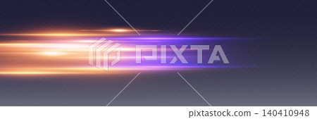 Light streaks creating dynamic motion, technology, and futuristic concepts with gradient color 140410948