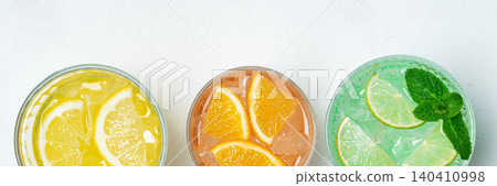 Citrus summer drinks banner copy space Citrus summer drinks banner copy space 140410998