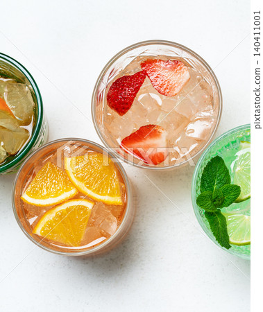 Fresh colorful summer beverages fruit ice Fresh colorful summer beverages fruit ice 140411001