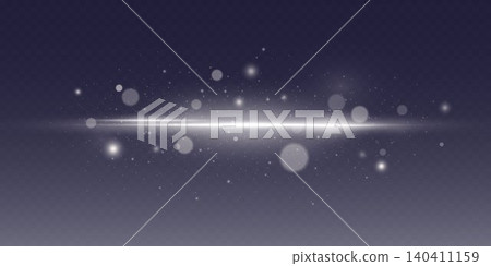 Abstract background showing a bright horizontal light line with shimmering dust and defocused circles Abstract background showing a bright horizontal light line with shimmering dust and defocused circles 140411159