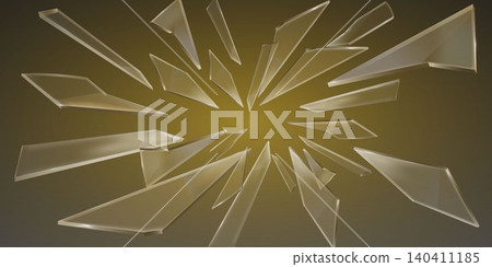 Glass fragments exploding outward, creating an abstract shatter pattern and dynamic background Glass fragments exploding outward, creating an abstract shatter pattern and dynamic background 140411185
