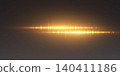 Golden light wave forming an audio equalizer with reflection on a dark background 140411186