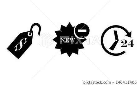 black icon on white background 140411406