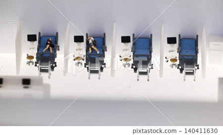 Miniature hospital ward illustrating healthcare, treatment, diagnosis, and medical care Miniature hospital ward illustrating healthcare, treatment, diagnosis, and medical care 140411630