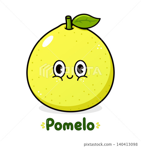 Cute pomelo character name illustration Cute pomelo character name illustration 140413098