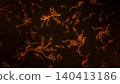 Microscopic view of infectious Ebola Virus cells (virions) and red blood cells flowing through the human bloodstream. Medical and healthcare concept illustration. 140413186
