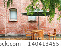 Open cafe terrace seating 140413455