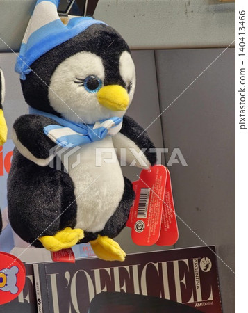 Buenos Aires, Argentina - March 29, 2026: Close-up of an Argentine penguin souvenir at Aeroparque Jorge Newbery airport. Buenos Aires, Argentina - March 29, 2026: Close-up of an Argentine penguin souvenir at Aeroparque Jorge Newbery airport. 140413466